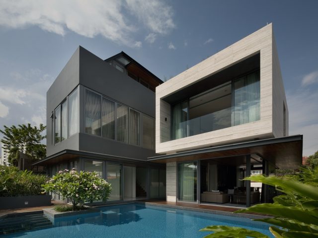 Casa moderna e a decoração