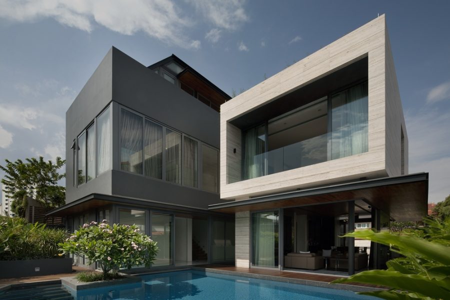 Casa moderna e a decoração